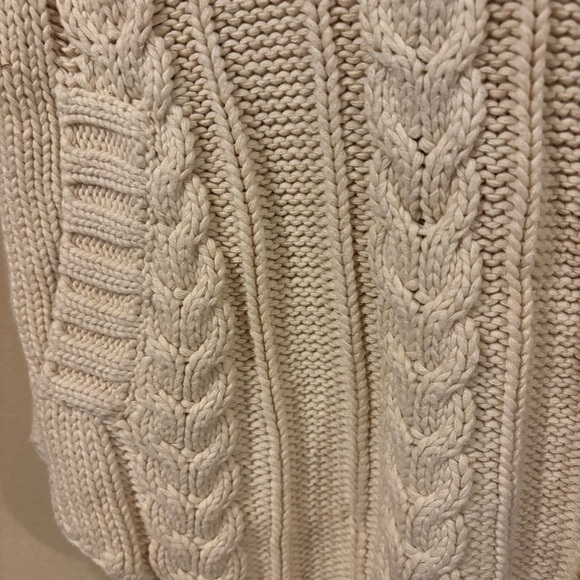 Old navy vintage polo short sleeve beige tan sweater M - Picture 7 of 10